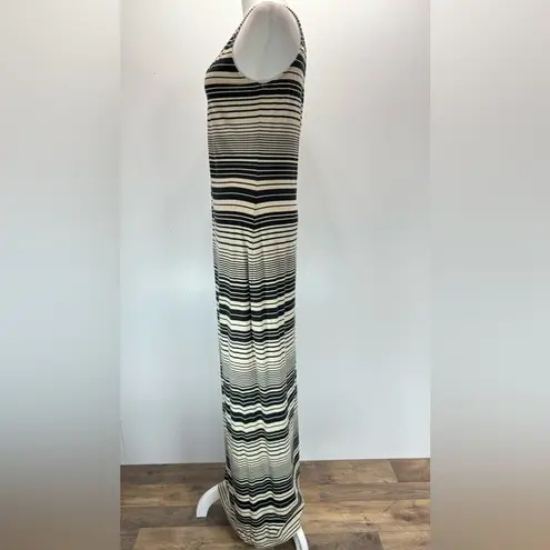 Moda NEW  International Beige & Black Gradient Stripe Sleeveless Maxi Dress L