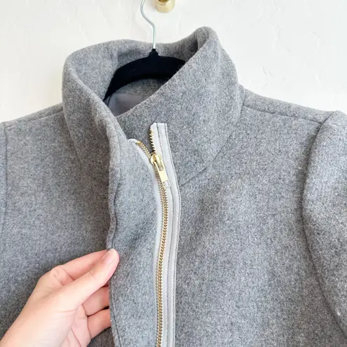 J.Crew Mercantile | City Wool Blend Stand Collar Mid Length Coat Jacket Gray 00P