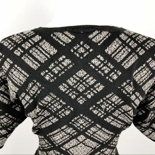 Nina Leonard NWT Plaid Printed Ruffle Hem Knit Dress Large Office Job Career