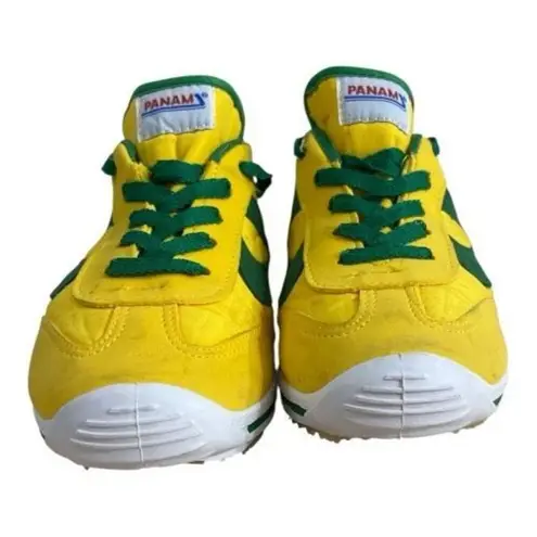 PANAM Made in Mexico Hand Crafted Vintage Sneakers Yellow Green Women Size 6.5