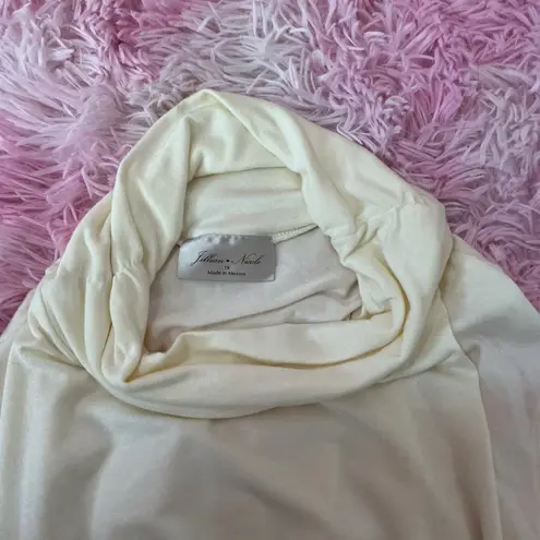 Sleeveless Mock Neck Top Cream Color Casual Basic Layering Tank Size XL