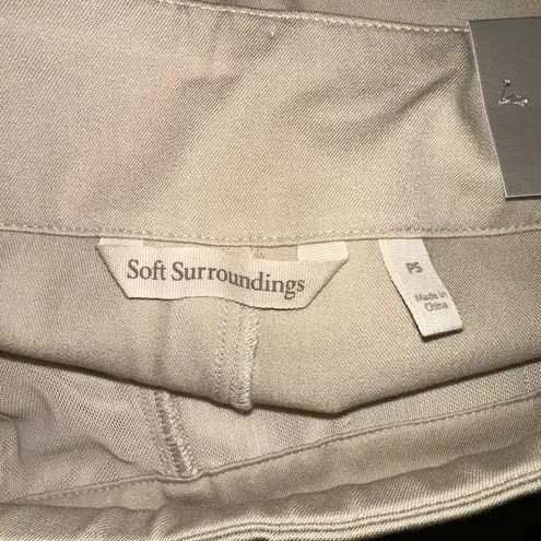 Soft Surroundings Size PS Super Stretch Ankle Pant Tapered Pull On Tan Beige