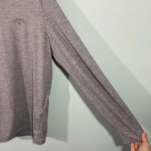 Callaway Men's Grey Performance Long Sleeve Quarter Zip Pullover Top Size M