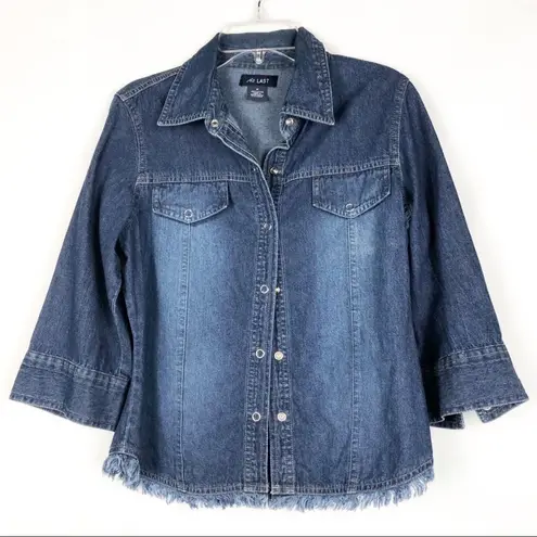 At Last Vintage Y2K Vtg Retro Cotton Cottage Western Fringe Shirt Juniors Medium