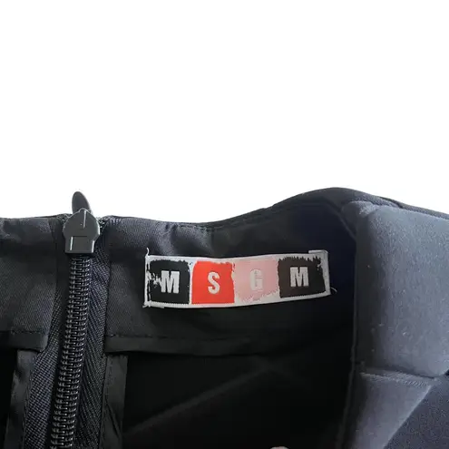 MSGM 3/4 Sleeve Neoprene Cropped Quilted Top Black Women's Size 40/S