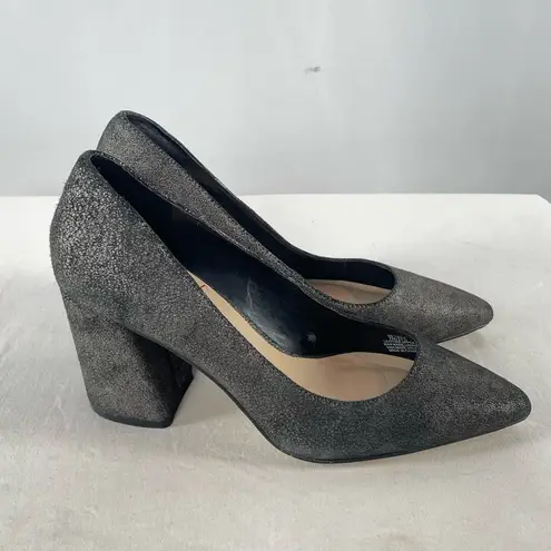 Sole Society Twila Block Heel Point Toe Pump in Cement Size 7