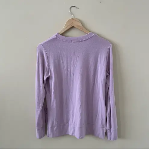 Beyond Yoga Lavender Side Slit Long Sleeve Pullover