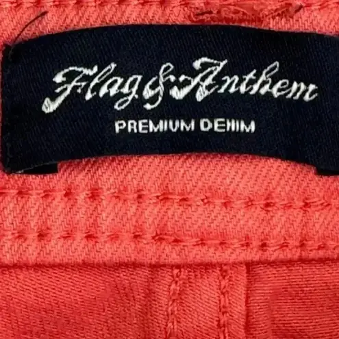 Flag & Anthem Rust Orange Cotton Blend Casual High Rise Sporty Comfy Soft Premiu Size 10