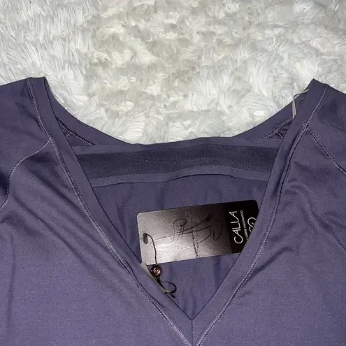 Calia By Carrie Underwood Elastic Back LS Top Color Cadet Size S P2P 16” NWT Purple