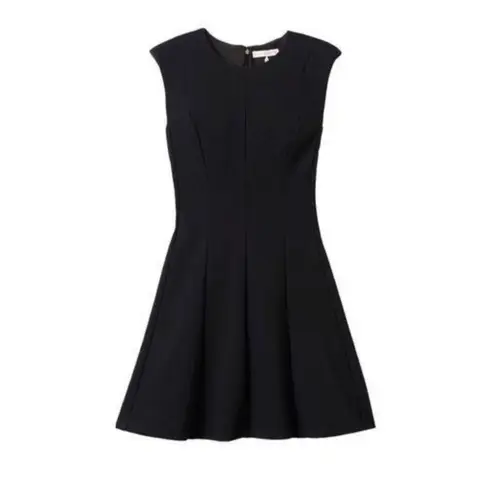 Rebecca Taylor Caley Ponte Knit Cap Sleeve A-Line LBD Dress - Size 0