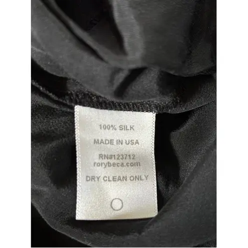 Rory Beca Black 100% Silk Halter Jumpsuit Sz S Minimalist Natural Fibers Chic