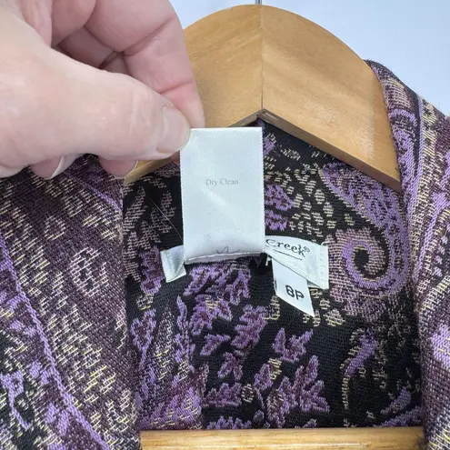 Coldwater Creek Vintage Y2K Jacket Womens 8P Purple Paisley Forest Fairy Lined