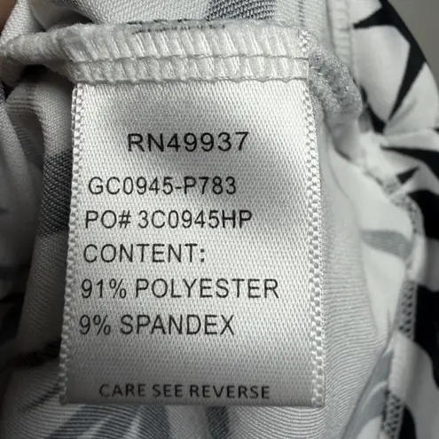 Tail Womens Golf Polo Top Size M Bamboo Stripe Black White Quarter Zip Stretch Size M