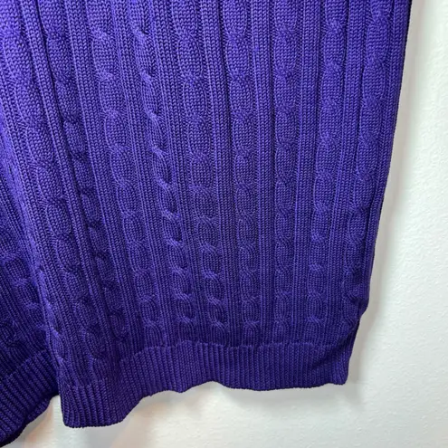 Mark Fore & Strike 100% Spun Silk Crew Neck Sweater Purple Textured Fitted Sz XL