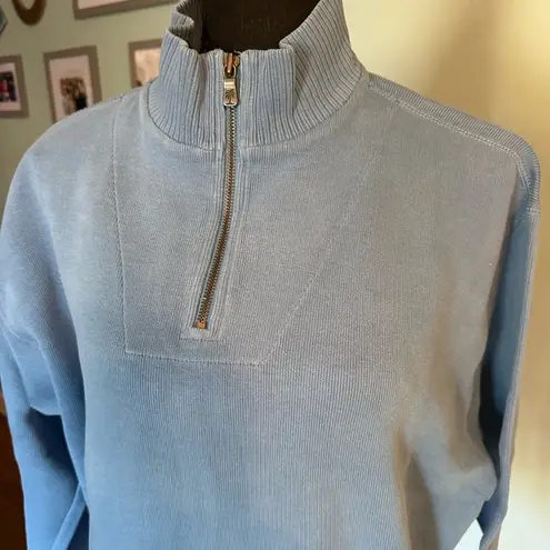 Tommy Bahama  Blue Quarter-Zip Sweater – Woman's Pullover