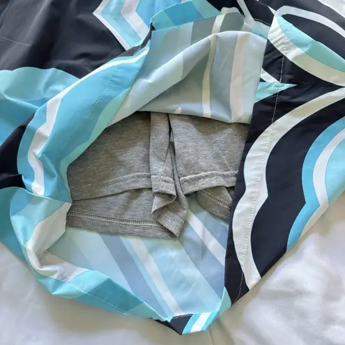 Bogner Tennis Golf Skort Skirt Blue Geometric Stretch Womens Size 12 Outdoor