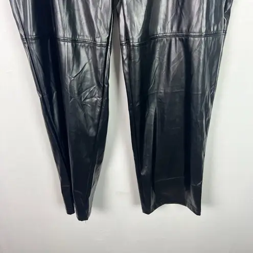 H by Halston NWOT Faux Leather Pants Black Size Large L NEW