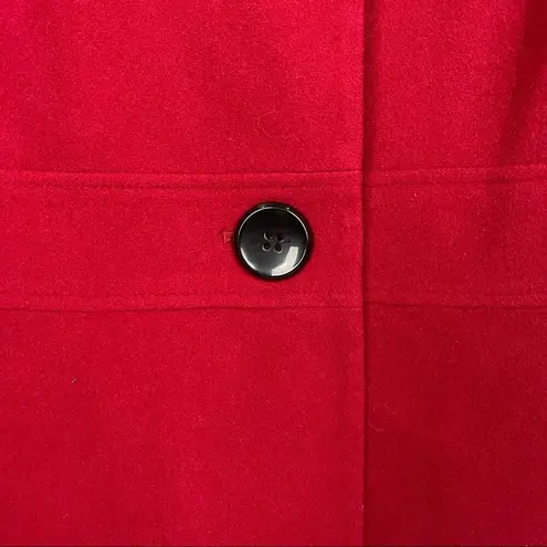 East 5th Red Blazer Jacket Classic Career Minimalist Holiday Wool Blend Large