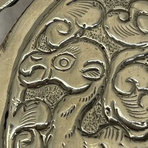 Amethyst Druzy Necklace with unique handcrafted carvings on a 4 mm 20” chain