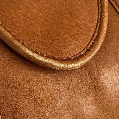 Hobo International RARE Vintage Tan Brown Leather Mini Pouch Crossbody Bag