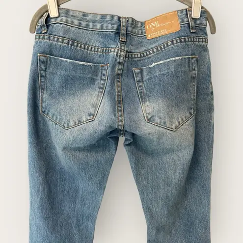 One Teaspoon Freebirds Pacifica Low-rise Busted Knees Jeans