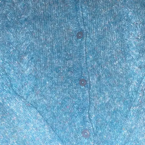 L.L.Bean Beautiful blue wool blend  cardigan-large