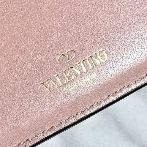 Valentino Garavani Blush Pink Rockstud Card Holde