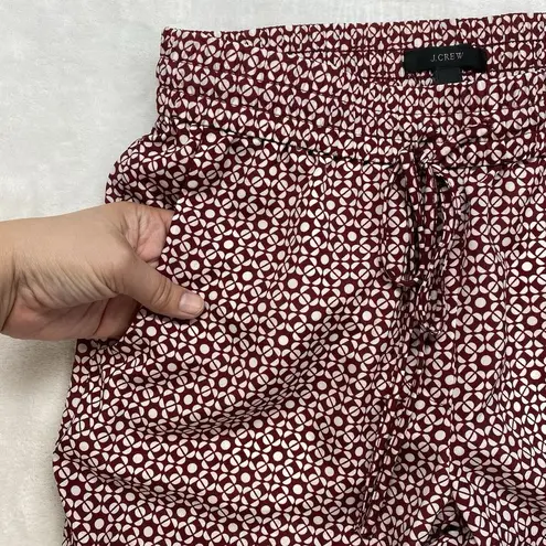J.Crew  Pants womens‎ 0 Red Geo Print A3796 Drawstring Classy Lounge Womens Pants - Image 7