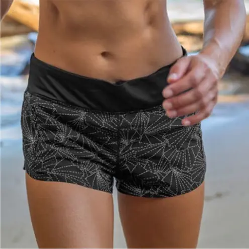 Title Nine Wahine Women’s Swim Shorts - Sashiko | Black/White | Small