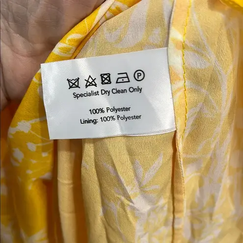 BORGO DE NOR Yellow Wild Bloom Printed Dress Women’s Size 10 SOLD OUT ONLINE