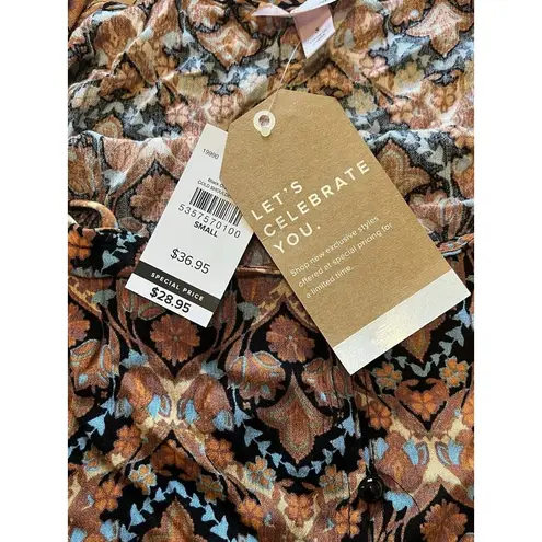 Willow + Root Willow Root Top Blouse Shirt Off Shoulder Women Paisley Size Small Cottagecore