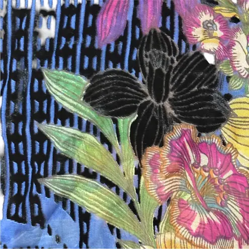 Johnny Was velvet embroidered LANAI BURNOUT PIPPA DRESS NWT