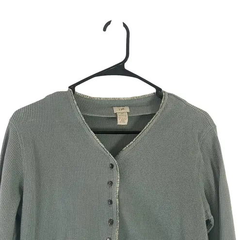 J. Jill Women's Size XS Green Babydoll Cottage Button Up Sweater