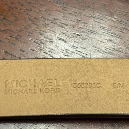 Michael Kors Brown & Tan Stripe Signature Bag Waist Fanny Pack Belt Retail $99