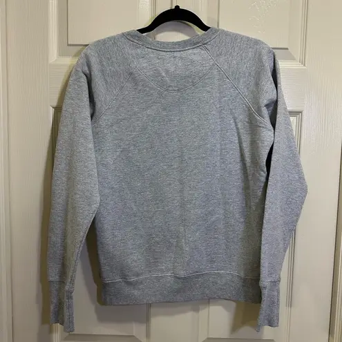 Champion Women’s  crew neck sweatshirt gray logo graphic size small