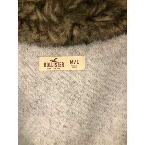 Hollister California Women Cardigan Sweater Long Sleeve Shawl Neck Knit Y2K Boho Size M