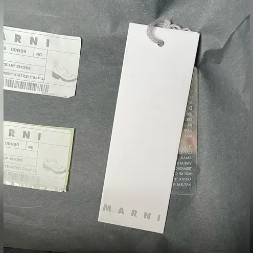 Marni Black Wing Tip Oxfords w/ Lug soles, Sz 40