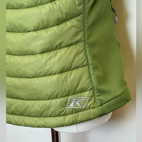 Klim ‘Waverly’ Insulated Vest Detachable Fur Trim Hood Women’s Size Medium Green