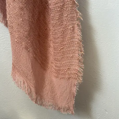 Mixit One size earthy pink blush boho textured knit wrap poncho
