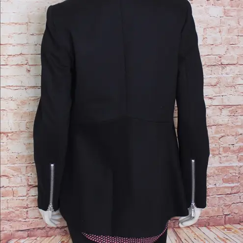 T Tahari | Open Front Pocket Zip Jacket Black