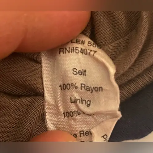 CAbi  Navy Blue Sleeveless Ruched Tank Dress Size M 100% Rayon