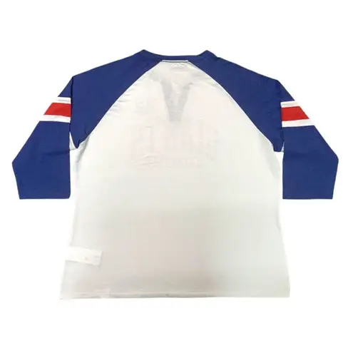 NFL Team Apparel NFL New York Giants Women's 3/4 Sleeve Raglan T-Shirt White, Small