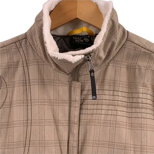 Mountain Hardwear Commotion Retromotion Light Tan Plaid Jacket Size Medium