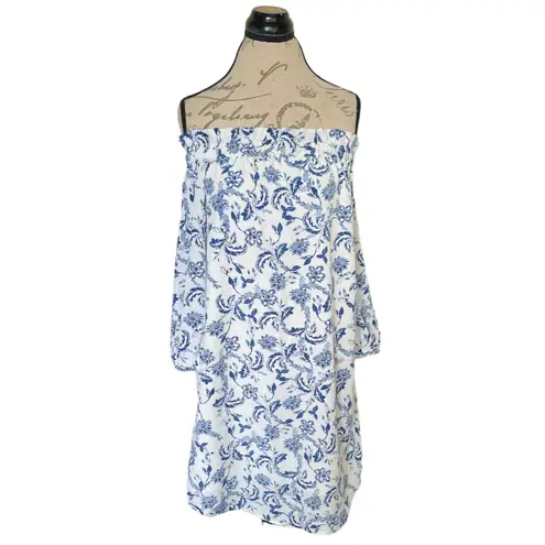 Banana Republic  Womens Dress Sz 4 Floral Off Shoulder Coastal Cowgirl Beach