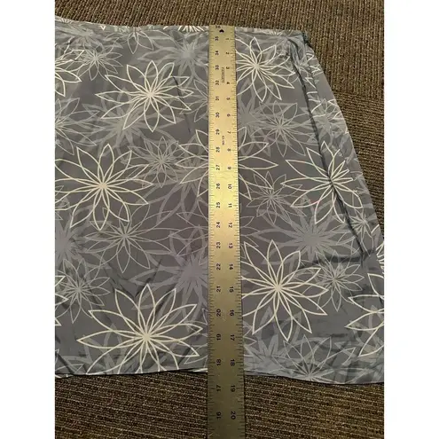 Vintage Esprit Mini Skirt Blue Floral Rayon Size 13/14 Y2K 90s Fairy Retro