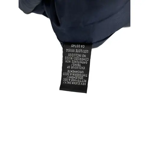 ML Monique Lhuillier Dress Womens 6 Ruched Strapless Cationic Chiffon Navy Blue