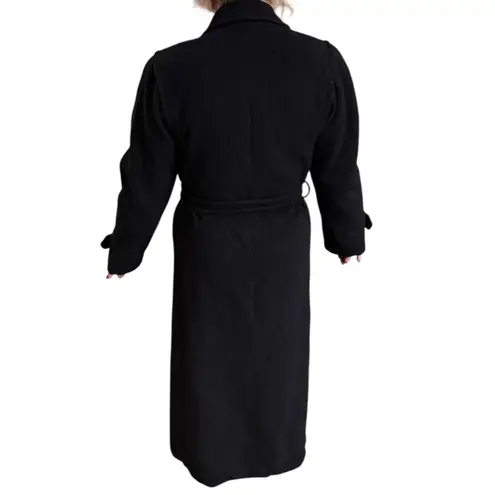 Woman’s Vintage Ed Mitchell of Westport CT 100% Black Cashmere Coat Made in USA Size M