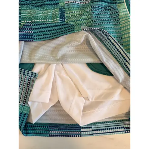 EP Pro Women's Skirt Blue Green Geometric Print Elastic Waist Size 10