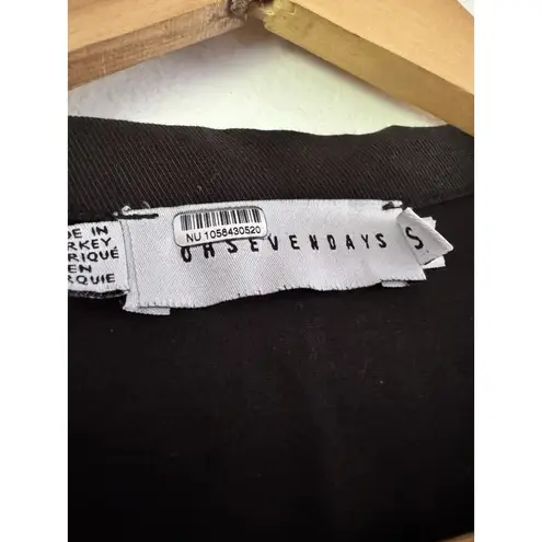 Oh Seven Days Maternity Beatrice Boiler Jumpsuit Black Wide Leg Size Small