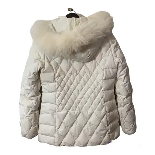 Anne Klein  Vintage White Hooded Down Jacket SP XC Host Pick 9/21!